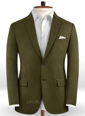 Пиджак темно-зеленый из чистой шерсти – Reda