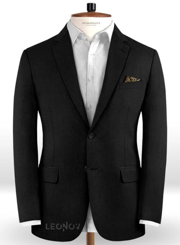 Пиджак черный из чистой шерсти – Reda