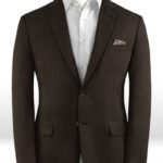 Темно-коричневый пиджак из чистой шерсти – Reda
