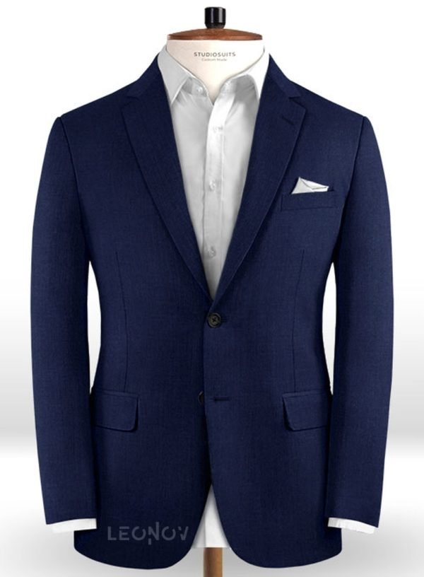 Пиджак цвета сапфировый синий из чистой шерсти – Reda