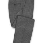 Офисные серые брюки в мелкую клетку из шерсти – Reda