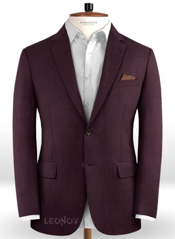 Пиджак винного цвета из чистой шерсти – Reda