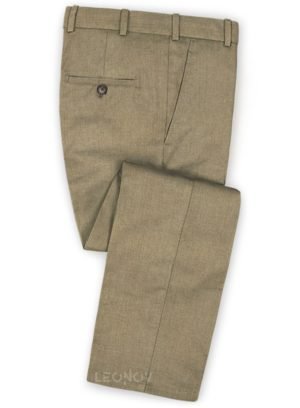 Бежевые брюки из чистой камвольной шерсти – Reda