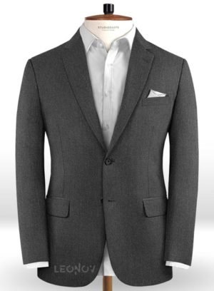 Темно-серый пиджак из чистой камвольной шерсти – Reda