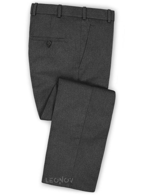 Темно-серые брюки из чистой камвольной шерсти – Reda