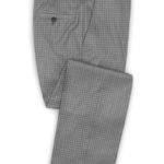 Серые деловые брюки в мелкую клетку из шерсти – Reda