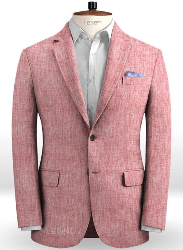 Летний розовый пиджак из льна – Solbiati