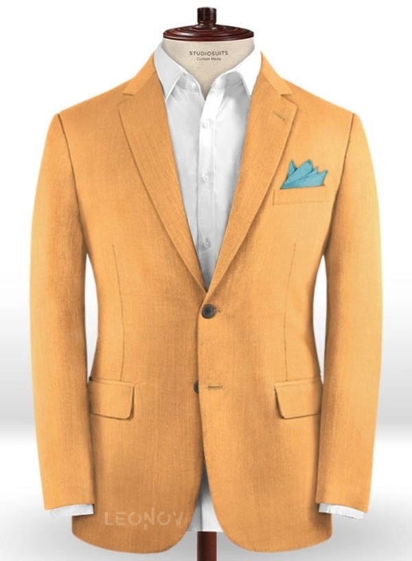 Светло-оранжевый пиджак из шерсти