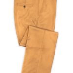Светло-оранжевые брюки из шерсти