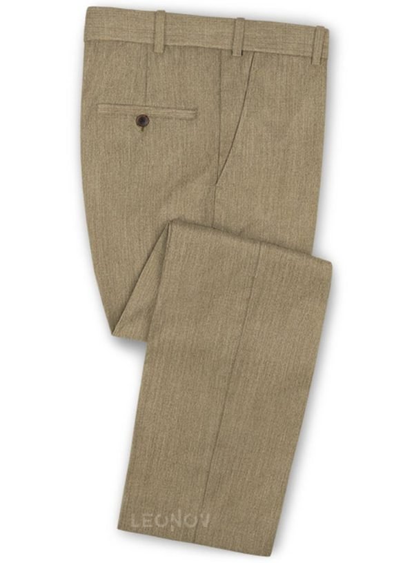 Светло-коричневые классические брюки из шерсти