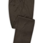 Темно-коричневые брюки из шерсти