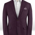 Темно-фиолетовый пиджак из шерсти – Scabal