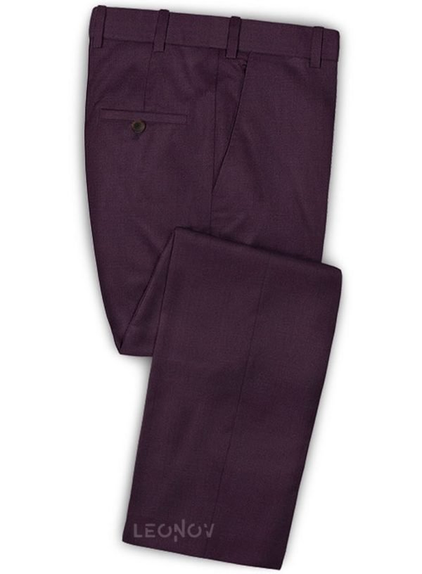 Темно-фиолетовые брюки из шерсти – Scabal
