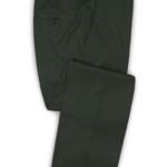 Темно-зеленые брюки из шерсти