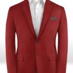 Красный пиджак из шерсти