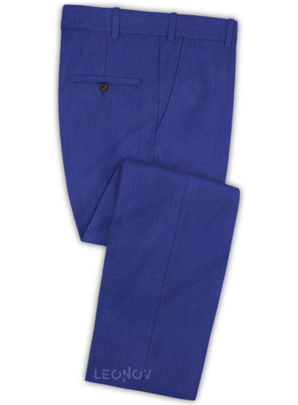 Ярко синие брюки из шерсти