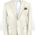 Белый свадебный пиджак из шерсти – Scabal