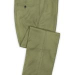 Светло-зеленые брюки из шерсти