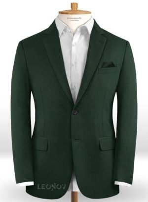Пиджак из шерсти лесная зелень