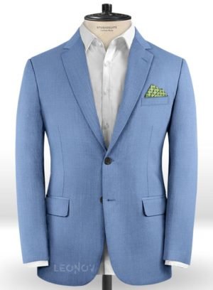 Голубой пиджак из шерсти – Scabal