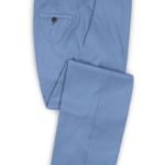 Голубые брюки из шерсти – Scabal