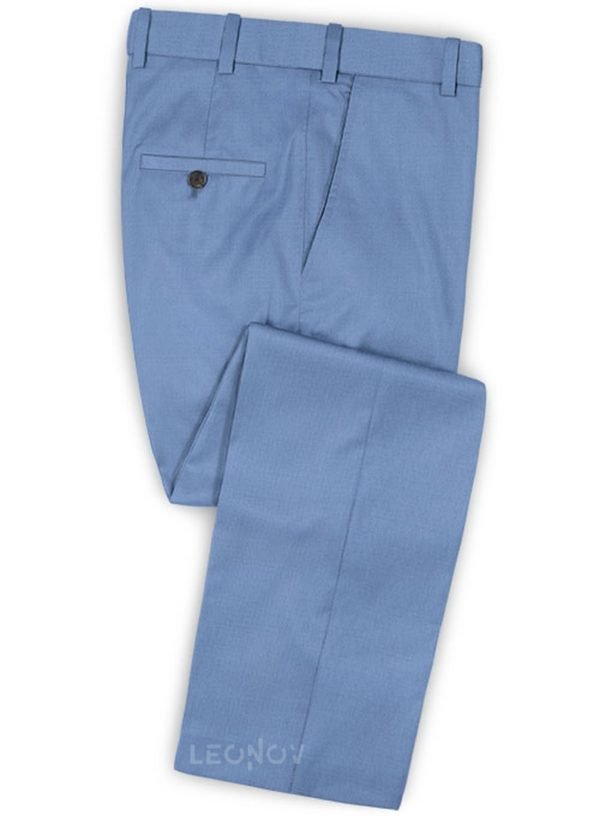 Голубые брюки из шерсти – Scabal