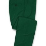 Зеленые брюки из шерсти – Scabal