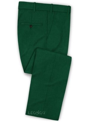 Зеленые брюки из шерсти – Scabal