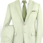 Бледно зеленый костюм из шерсти – Scabal