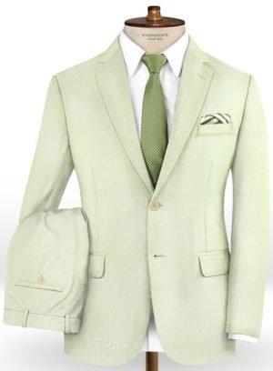 Бледно зеленый костюм из шерсти – Scabal