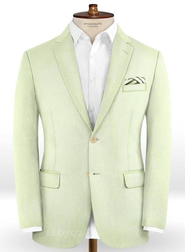 Бледно зеленый пиджак из шерсти – Scabal