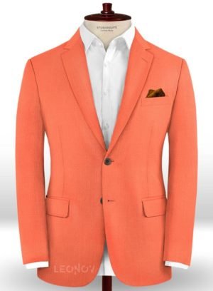 Пиджак портлендско оранжевого цвета из шерсти – Scabal