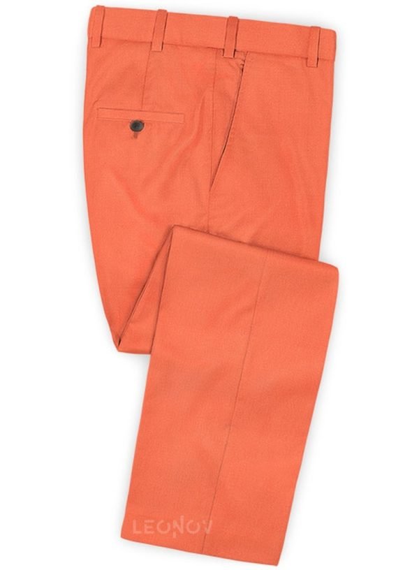 Брюки портлендско оранжевого цвета из шерсти – Scabal