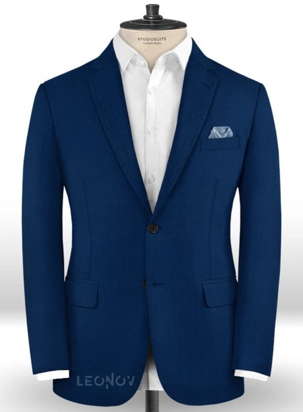 Пиджак глубокого синего цвета из шерсти – Scabal