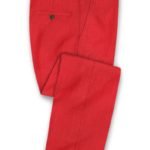 Ярко красные (алые) брюки из шерсти – Scabal
