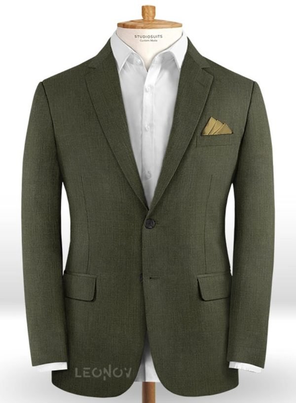 Темно-зеленый пиджак из шерсти