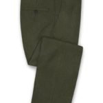 Темно-зеленые брюки из шерсти