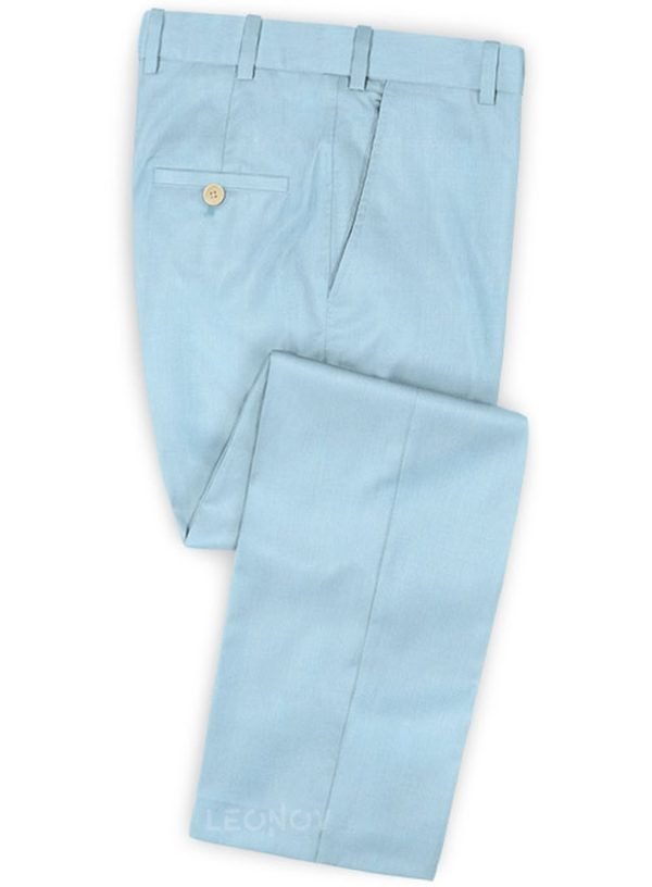 Небесно-голубые брюки из шерсти – Scabal