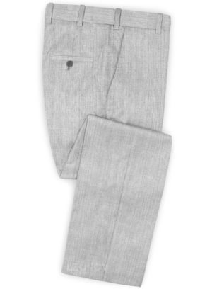Светло-серые брюки из камвольной шерсти