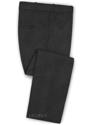 Угольно-серые брюки из камвольной шерсти