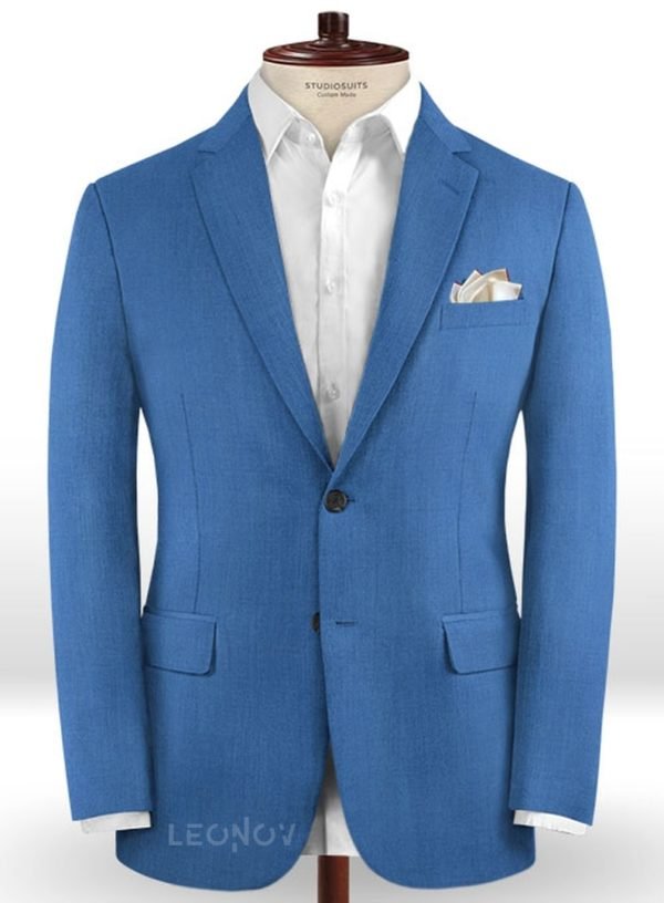 Ярко-синий пиджак из шерсти – Scabal