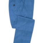 Ярко-синие брюки из шерсти
