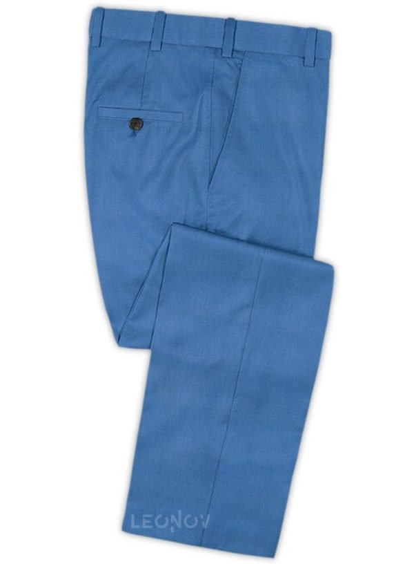 Ярко-синие брюки из шерсти