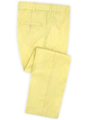 Желтые брюки из шерсти – Scabal