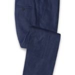 Летние брюки из льна джинсовые темно-синий – Solbiati