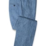 Летние светло-синие брюки из льна – Solbiati