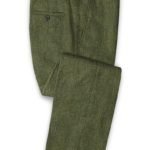 Летний зеленые брюки из льна – Solbiati