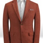 Летний пиджак костюм темно-бордовый из льна – Solbiati
