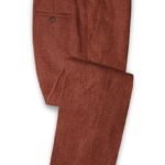 Летние брюки темно-бордовый из льна – Solbiati