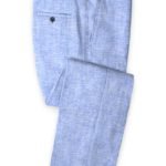 Летние голубые мужские брюки из льна – Solbiati